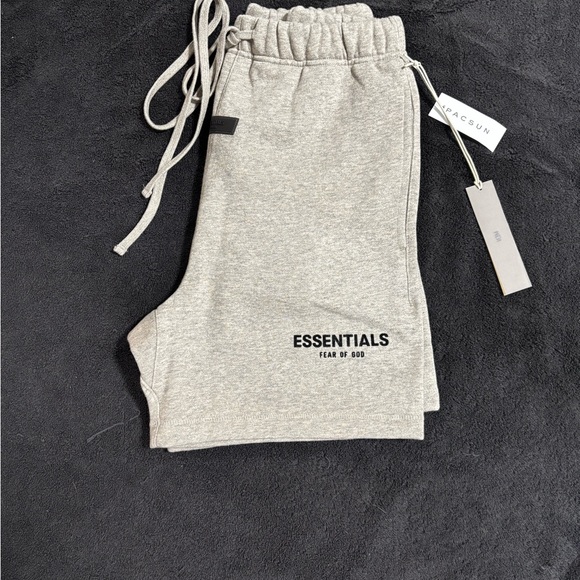 Essentials Light Gray Athletic Men's Shorts - Picture 7 of 7